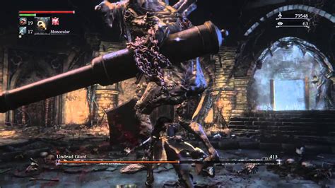 Bloodborne Lower Pthumeru Root Chalice Layer Undead Giant Boss Fight