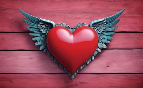 Heart With Wings Valentines Day Free Stock Photo Public Domain Pictures