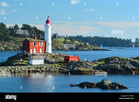 Fisgard Lighthouse Fort Rodd Hill National Park Victoria Bc Stock