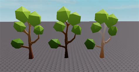 Robloxians Low Poly Tree Nature Asset Clearly Development