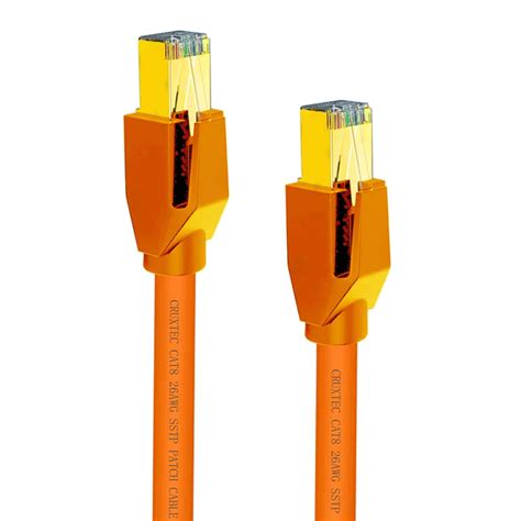 Cruxtec 0.3m Cat8 Ethernet Cable - Orange Color 40Gb/ SFTP Triple Shielding - $5.28 🤩