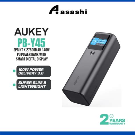 Aukey Pb Y Sprint X Mah W Pd Power Bank With Smart Digital