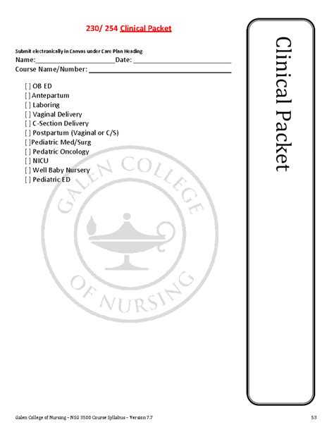 New Clinical Package Galen College Of Nursing Nsg Course