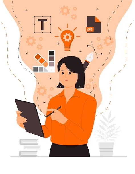 Premium Vector Illustrator Concept Illustration