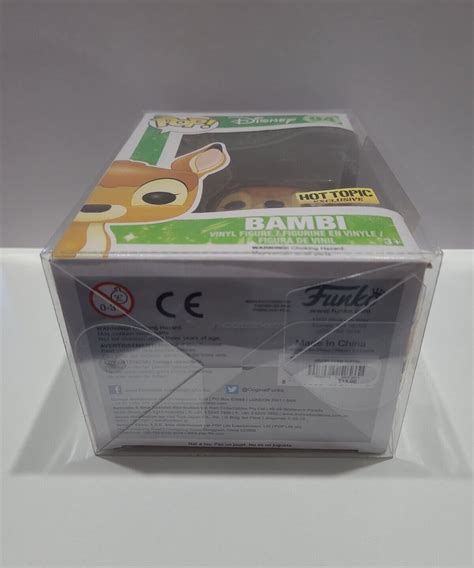 Funko Pop Vinyl Flocked Bambi Hot Topic Exclusive Disney W Protector Case Record Shed