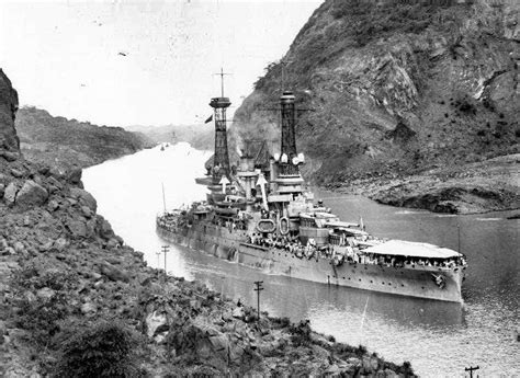 100 Years Ago Today [june 13 1920] Uss Michigan Bb 27 Steaming Through The Panama Canal