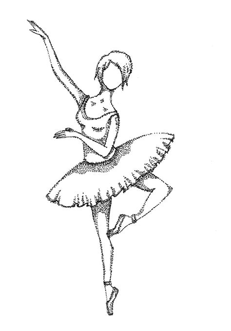 Cartoon Ballerina Coloring Page