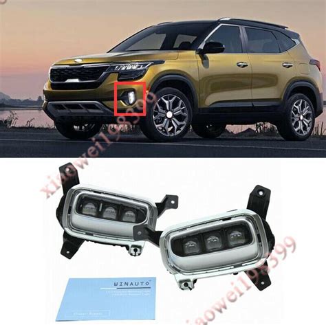 LED Monochrome Daytime Running Lights Front Fog Light Kit For Kia