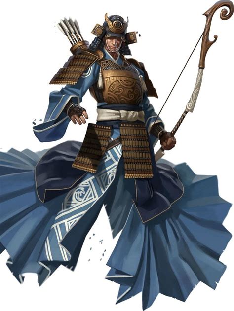 Samurai Archer Art Japanese Warrior Concept Art Characters Samurai Art