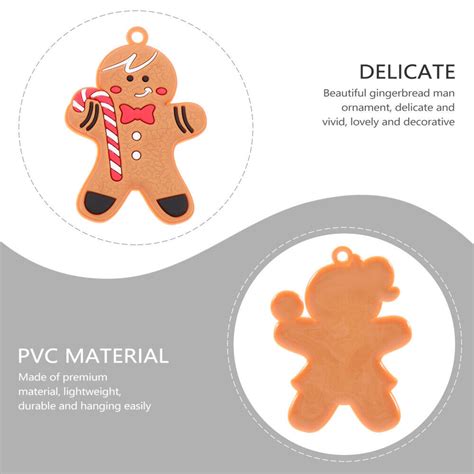 6 Pcs PVC Weihnachtsschmuck Weihnachtsanhänger Urlaub Lebkuchenmann eBay