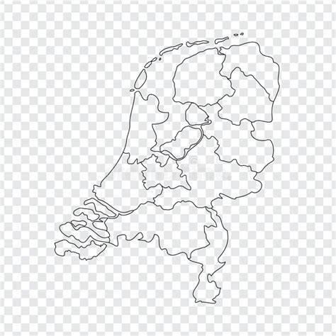 Nederland Kaart Van De Provincies Vector Illustratie Illustration