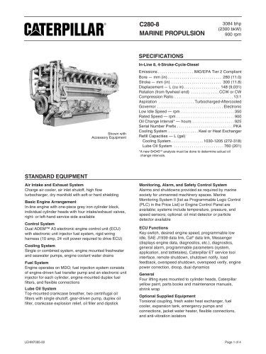 C7 1 Spec Sheet 100 118 150 EkW 50 Hz 118 150 175 200 EkW 60 Hz