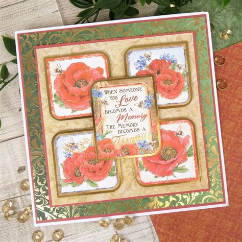 Hunkydory Perfect Poppies Luxury Topper Collection With X Free Bonus