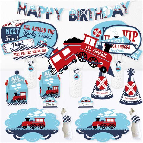 Big Dot Of Happiness Railroad Party Crossing Steam Train Happy Birthday Party Supplies Kit