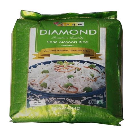 SPRM Diamond 30 Kg Sona Masoori Rice Packaging Type PP Bag At Rs 1300