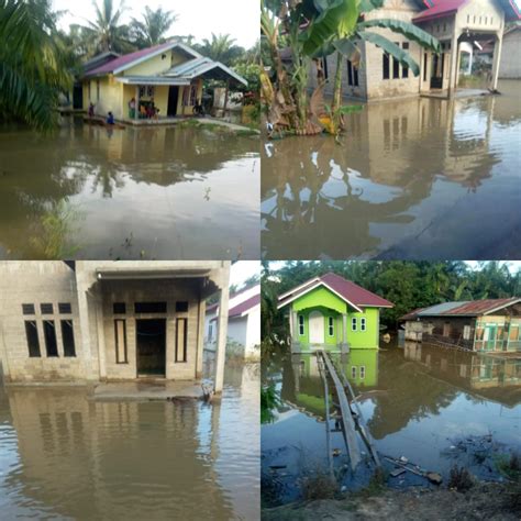 Desa Terendam Banjir Kabupaten Indragiri Hulu Riau Siaga