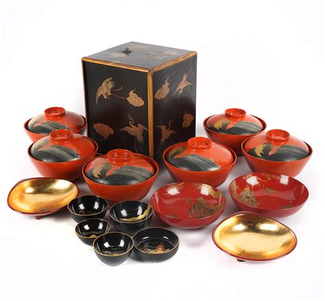 Lot Collection Of Japanese Lacquerware