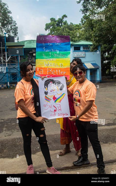 Kolkata West Bengal India 19th June 2022 LGBTQ Rainbow Pride Month