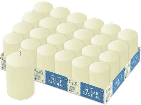 Amazon Hyoola Ivory Pillar Candles Inch X Inch Pack