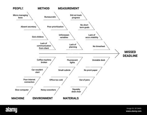 Fishbone Diagram Ishikawa Methodology Infographic With Measurements