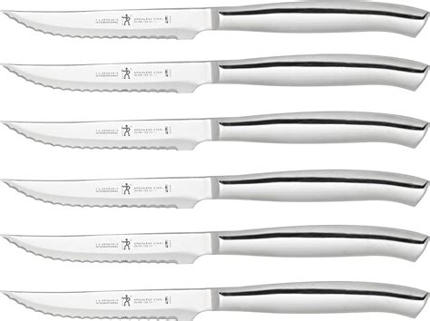 SYOKAMI Lot de 6 couteaux à steak japonais en acier inoxydable à haute