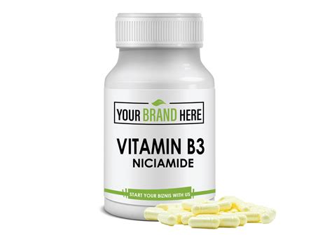 Vitamin B3 Niacinamide 500 Mg 100 Capsules Natural White Label