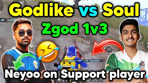 Godlike Vs Soul 3v4 Latest Fight 🔥 Neyoo On Best Support Player 🇮🇳