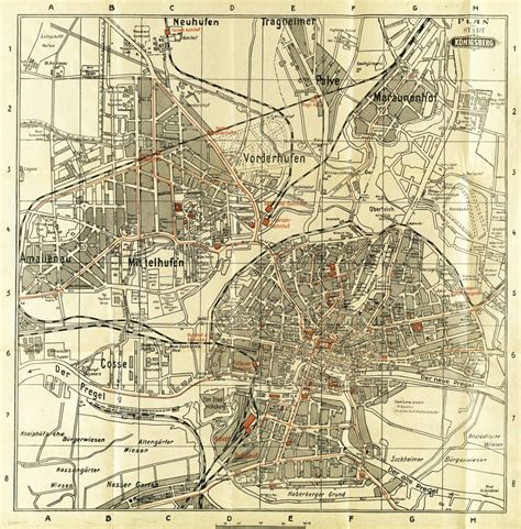 Königsberg Map Map of Königsberg Königsberg Plan Königsberg - Etsy