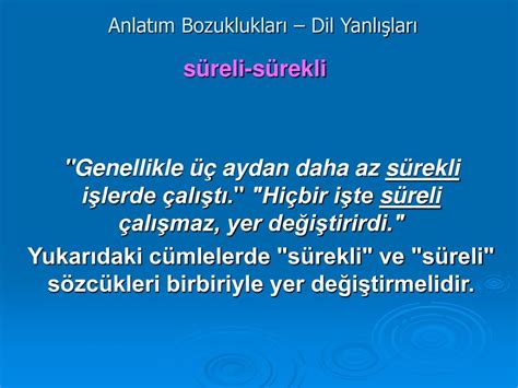 PPT Anlatım Bozuklukları Dil Yanlışları PowerPoint Presentation