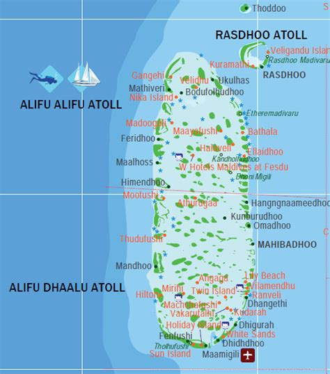 Map of Ari Atoll Maldives