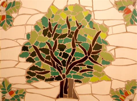 Mosaic Oak Tree From New Forest Tree Mosaic Mosaic Wall Art Mosaic Art