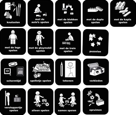 Magnetische Pictogrammen BINNEN SPELEN 17 Picto S 4x4cm