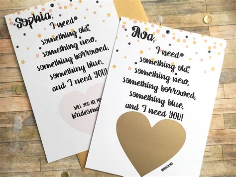 Bridesmaid Proposal Scratch Off Card Personalized Will You Etsy