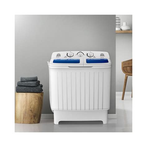 Costway Portable Mini Compact Twin Tub 176lb Washing Machine Washer Spin Dryer The Market Depot