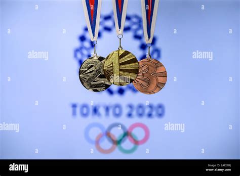 Olympische Medaille Olympische Medaillensammlung Fotos Und