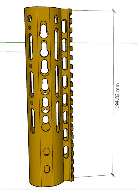 Stl File M Lock Rifle Handguard Barrel Guard With Picatinny Rail 💂・3d Print Design To Download