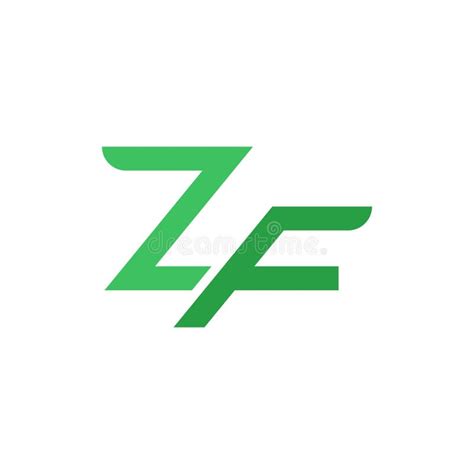 Icono Del Logotipo Del Vector De Letra Inicial De Zf Ilustración Del