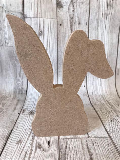 Bunny Head Mdf Rabbit 20cm Tall 200mm Tall 18mm Thick Etsy