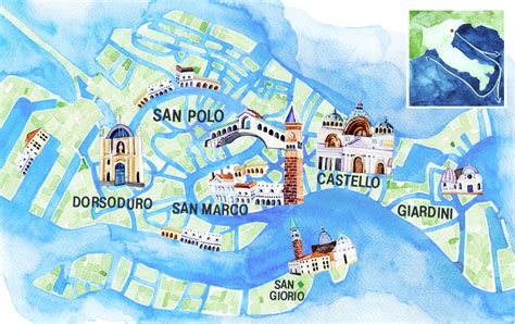 Vibrant Illustrated Maps Of Venice Wanderarti