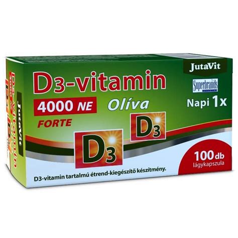 JUTAVIT D3 VITAMIN 4000 NE OLÍVA FORTE KAPSZULA 100X Kígyó Webpatika