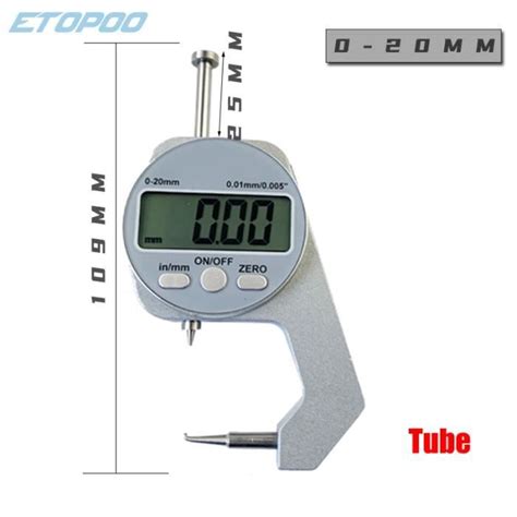 TELEMETRE 0 20mm tube Mini jauge épaisseur numérique Portable testeur