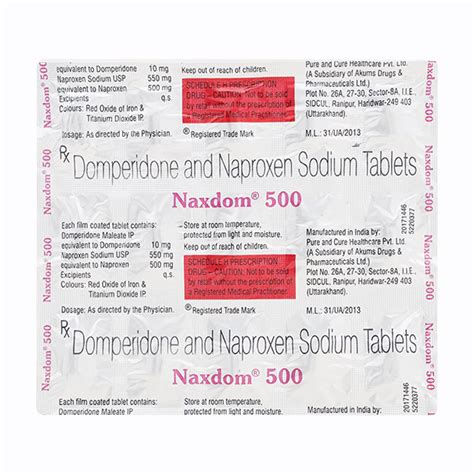 NAXDOM 500 Tablet 15 S Price Uses Side Effects Netmeds