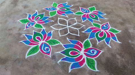 Easy Panguni Madham Rangoli Designugadi Special Rangolieasy Flower