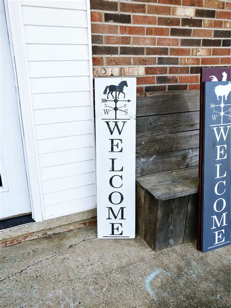 Welcome Sign Welcome Sign For Front Porch Vertical Welcome Sign