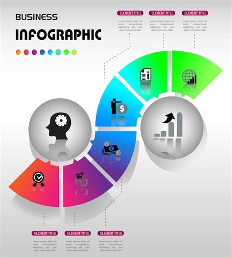 Vektor Infografik Designvorlage Mit 6 Optionen Oder Schritten Premium