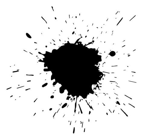 Premium Vector | Black liquid splatter effect Paint splash stain