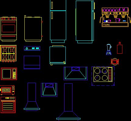 Kitchen Furnitures 2D DWG Block For AutoCAD Designs CAD