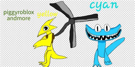 Cyan And Yellow Rainbow Friends By Piggyrobloxandmore On Deviantart