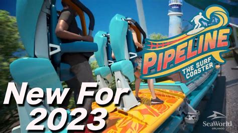 SeaWorld Orlando New Roller Coaster Pipeline The Surf Coaster 2023