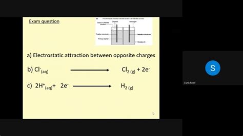 Gcse Science Class Notes Electrolysis And Redox Half Equation Exam Question Answer And Revision